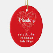 Fantastisches Zitat der Freundschaft rote Keramikornament (Rechts)