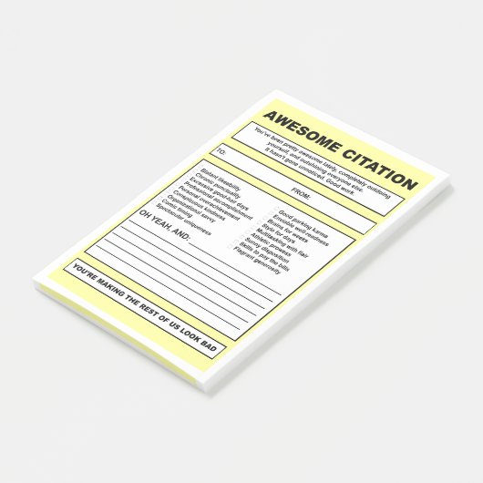 "Fantastisches Zitat-" Post-Itanmerkungen Post-it Klebezettel (angewinkelt)