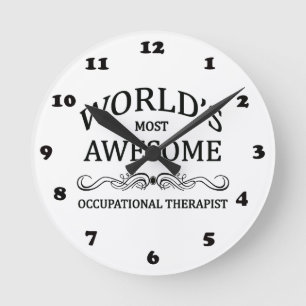 Fantastischste berufliche Therapeut der Welt der Runde Wanduhr