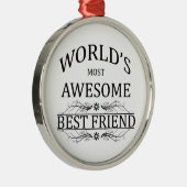 Fantastischste beste Freund der Welt der Silbernes Ornament (Rechts)