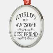 Fantastischste beste Freund der Welt der Silbernes Ornament (Links)