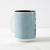 Fantastischste CHEF der Welt der blauer Grunge V12 Zweifarbige Tasse (Vorderseite Links)