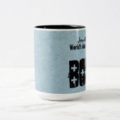 Fantastischste CHEF der Welt der blauer Grunge V12 Zweifarbige Tasse (Mittel)