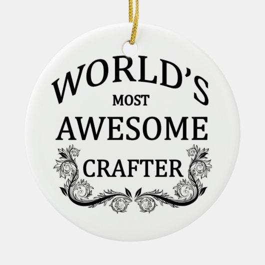 Fantastischste Crafter der Welt der Keramik Ornament (Vorne)