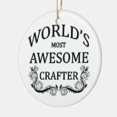Fantastischste Crafter der Welt der Keramik Ornament (Links)
