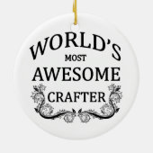 Fantastischste Crafter der Welt der Keramik Ornament (Hinten)