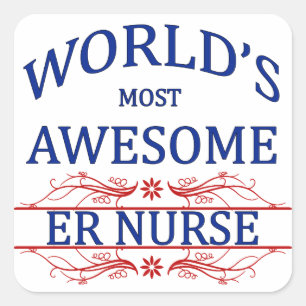 Fantastischste der ER-Krankenschwester der Welt Quadratischer Aufkleber