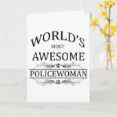 Fantastischste die Polizei-Frau der Welt Karte (Gelbe Blume)