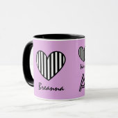 Fantastischste die TANTE STRIPED der Welt Herzen Tasse (Vorderseite Links)