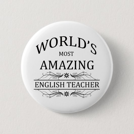 Fantastischste englische Lehrer der Welt der Button (Vorderseite)