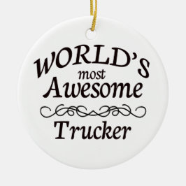 Fantastischste Fernlastfahrer der Welt der Keramik Ornament