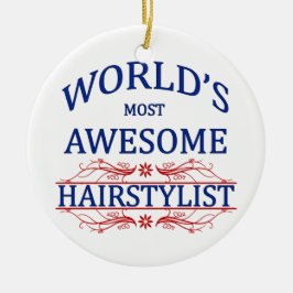 Fantastischste Hairstylist der Welt der Keramik Ornament