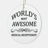 Fantastischste medizinische Empfangsdame der Welt Keramik Ornament (Links)