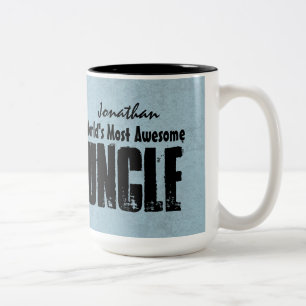 Fantastischste ONKEL blauer Grunge V11 der Welt Zweifarbige Tasse