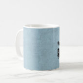 Fantastischste PATE der Welt der blauer Grunge Kaffeetasse (Vorderseite Links)