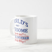 Fantastischste Postarbeitskraft der Welt die Kaffeetasse (Vorderseite Links)