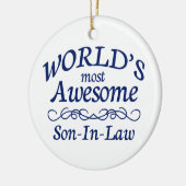 Fantastischste Schwiegersohn der Welt der Keramik Ornament (Links)