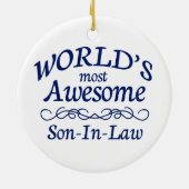 Fantastischste Schwiegersohn der Welt der Keramik Ornament (Hinten)