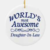 Fantastischste Schwiegertochter der Welt die Keramikornament (Hinten)