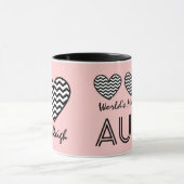 Fantastischste TANTE Zickzack Herzen V09 der Welt Tasse (Zentrum)