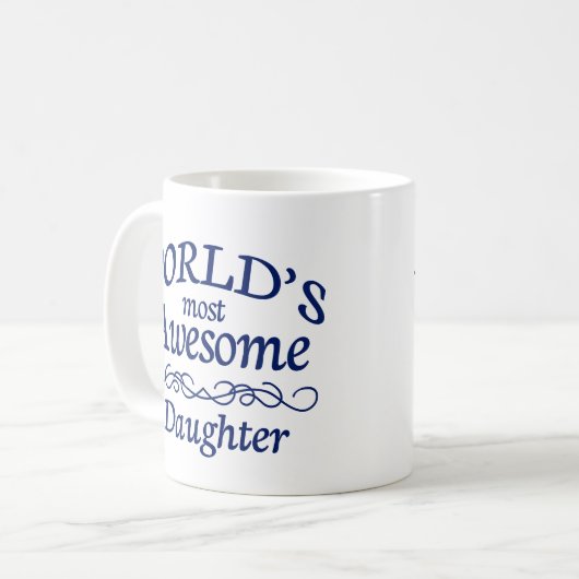 Fantastischste Tochter der Welt die Kaffeetasse (Vorderseite Links)