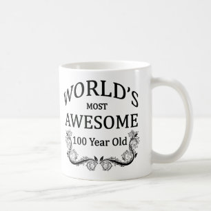 Fantastischsten 100 Jährigen der Welt die Kaffeetasse