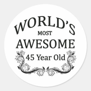 Fantastischsten 45 Jährigen der Welt die Runder Aufkleber