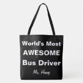 Fantastischster Bustreiber der Welt personalisiert Tasche (Vorderseite)
