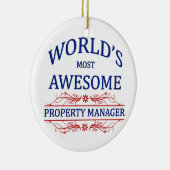 Fantastischster das Eigentums-Manager der Welt Keramik Ornament (Rechts)
