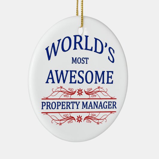 Fantastischster das Eigentums-Manager der Welt Keramik Ornament (Rechts)