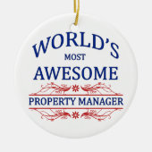 Fantastischster das Eigentums-Manager der Welt Keramik Ornament (Vorne)