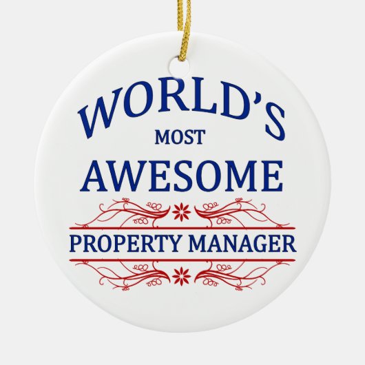 Fantastischster das Eigentums-Manager der Welt Keramik Ornament (Vorne)