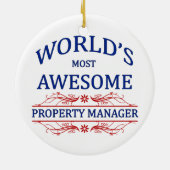Fantastischster das Eigentums-Manager der Welt Keramik Ornament (Hinten)