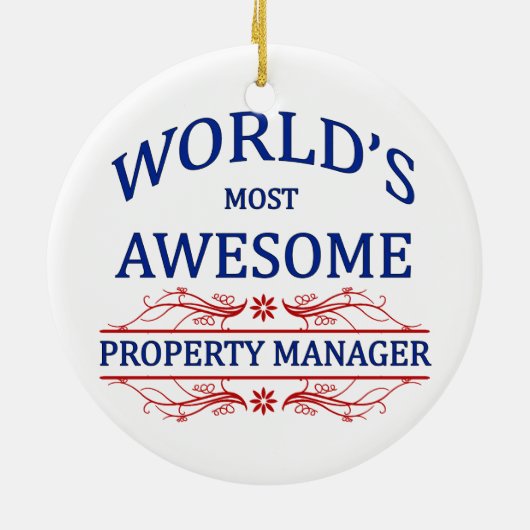 Fantastischster das Eigentums-Manager der Welt Keramik Ornament (Hinten)