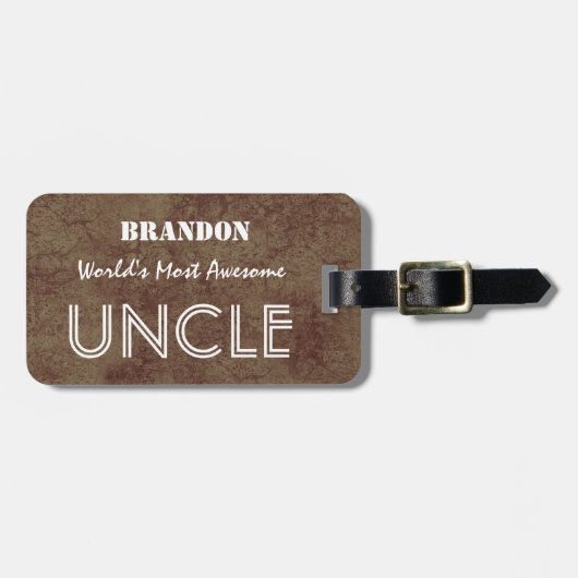 Fantastischster der ONKEL Brown der Welt Gepäckanhänger (Vorderseite horizontal)