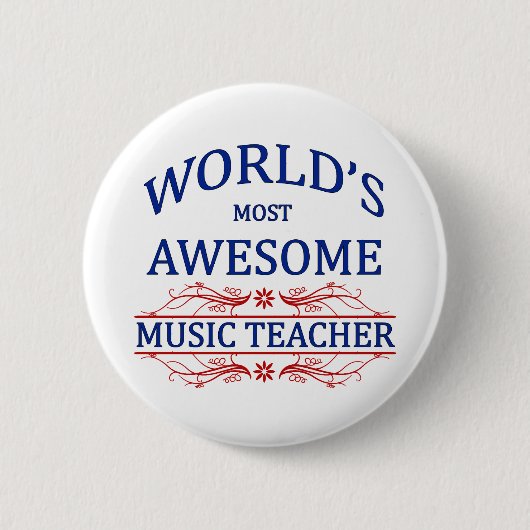 Fantastischster die Musik-Lehrer der Welt Button (Vorderseite)