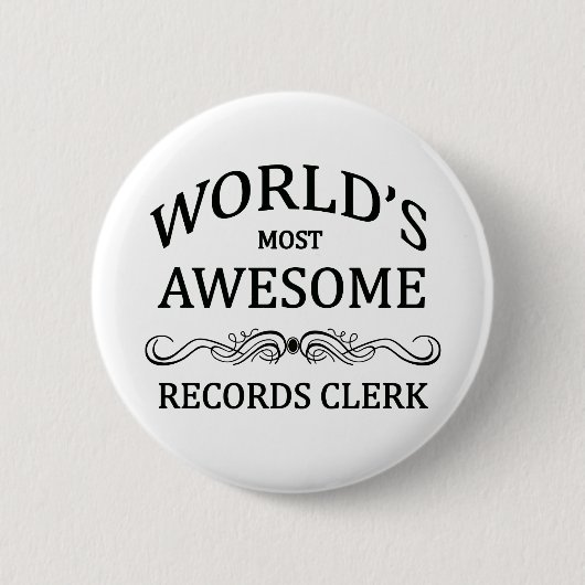 Fantastischster die Plattenen-Sekretär der Welt Button (Vorderseite)