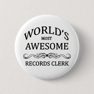 Fantastischster die Plattenen-Sekretär der Welt Button