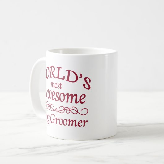 Fantastischster Groomer der Welt Hunde Kaffeetasse (Vorderseite Links)