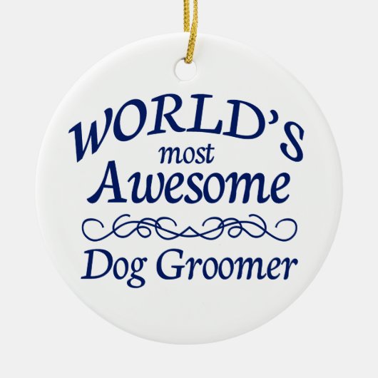 Fantastischster Groomer der Welt Hunde Keramik Ornament (Vorne)