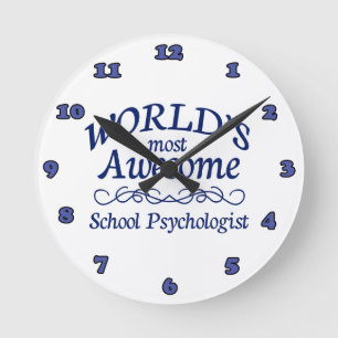 Fantastischster Psychologe der Welt Schul Runde Wanduhr