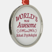 Fantastischster Psychologe der Welt Schul Silbernes Ornament (Rechts)