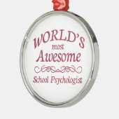 Fantastischster Psychologe der Welt Schul Silbernes Ornament (Links)
