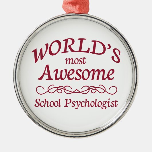 Fantastischster Psychologe der Welt Schul Silbernes Ornament (Vorne)
