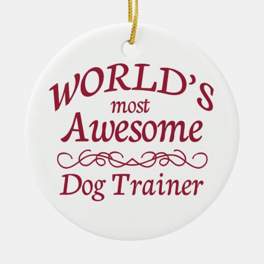 Fantastischster Trainer der Welt Hunde Keramikornament (Vorne)