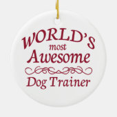Fantastischster Trainer der Welt Hunde Keramikornament (Hinten)
