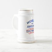 Fantastischstes Vize-Haupt der Welt Bierglas (Vorderseite Links)