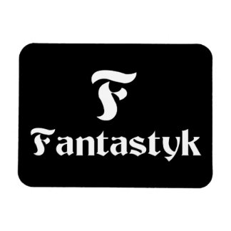 Fantastyk Magnet 3"x4" Weiß auf Schwarz