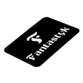 Fantastyk Magnet 3"x4" Weiß auf Schwarz (Linke Seite)