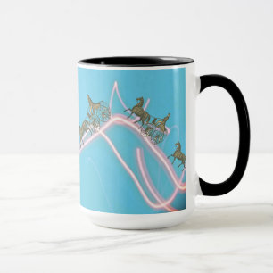 Fantasy 1870 Pferd und Buggy Traverse Neon Sky Tasse